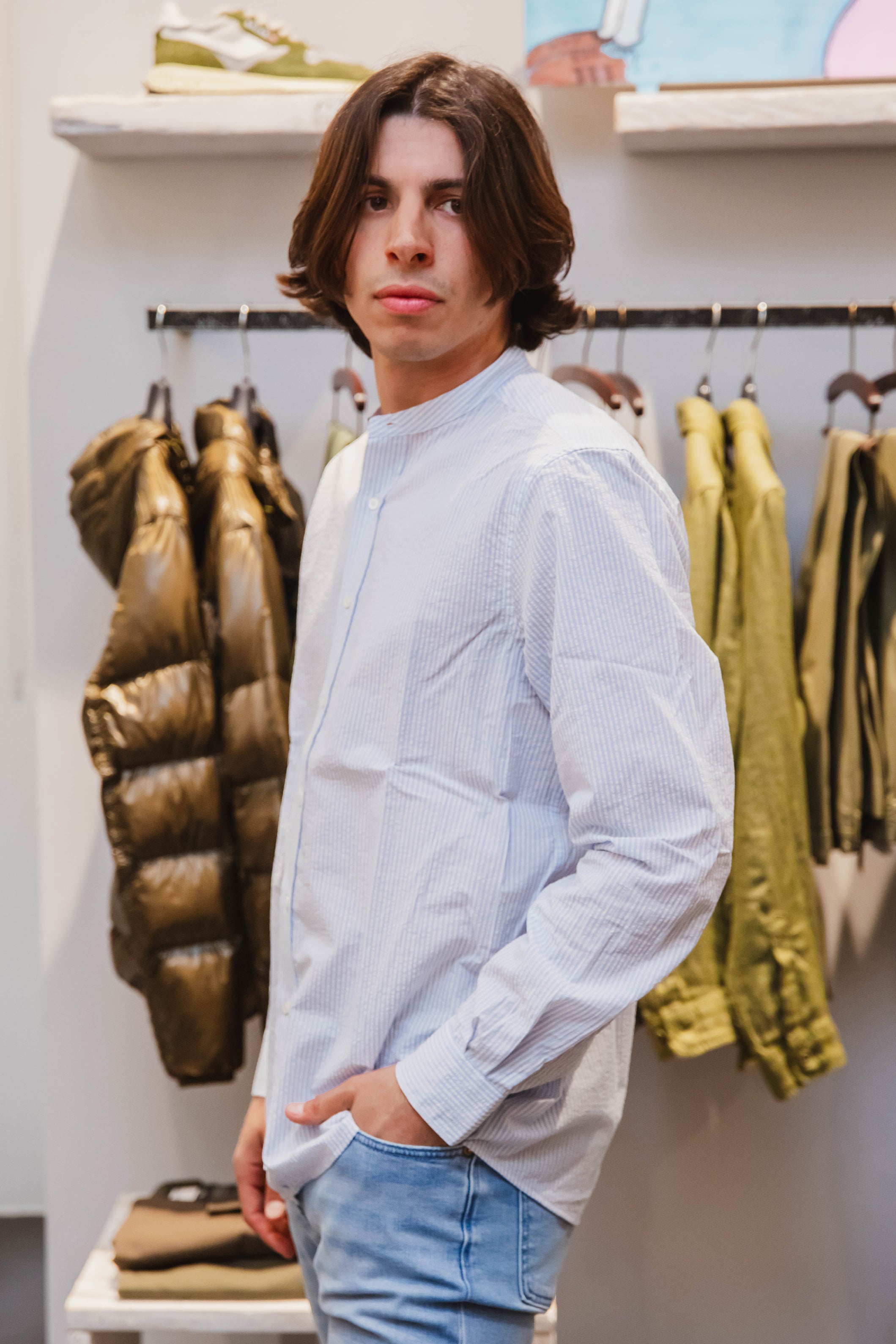 ASPESI Camicia in Seersucker