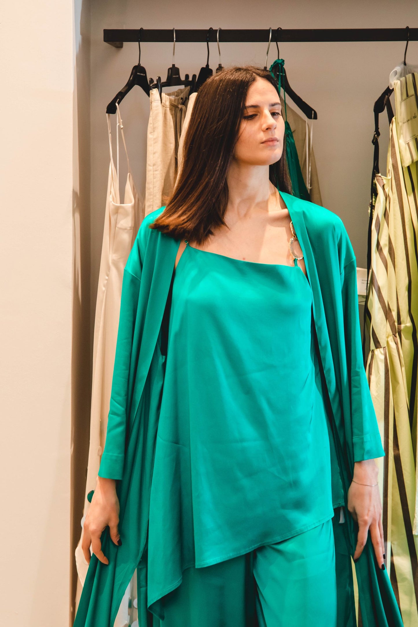 SIMONA CORSELLINI Cardigan Satin