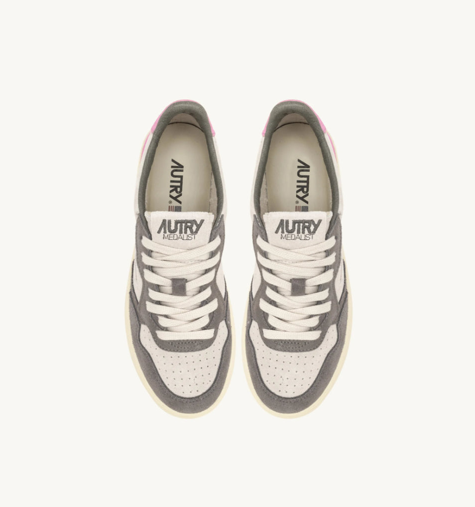 AUTRY Sneakers Medalist Low Tricolor in Suede